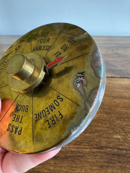 Vintage Brass Spinning Decision Picker