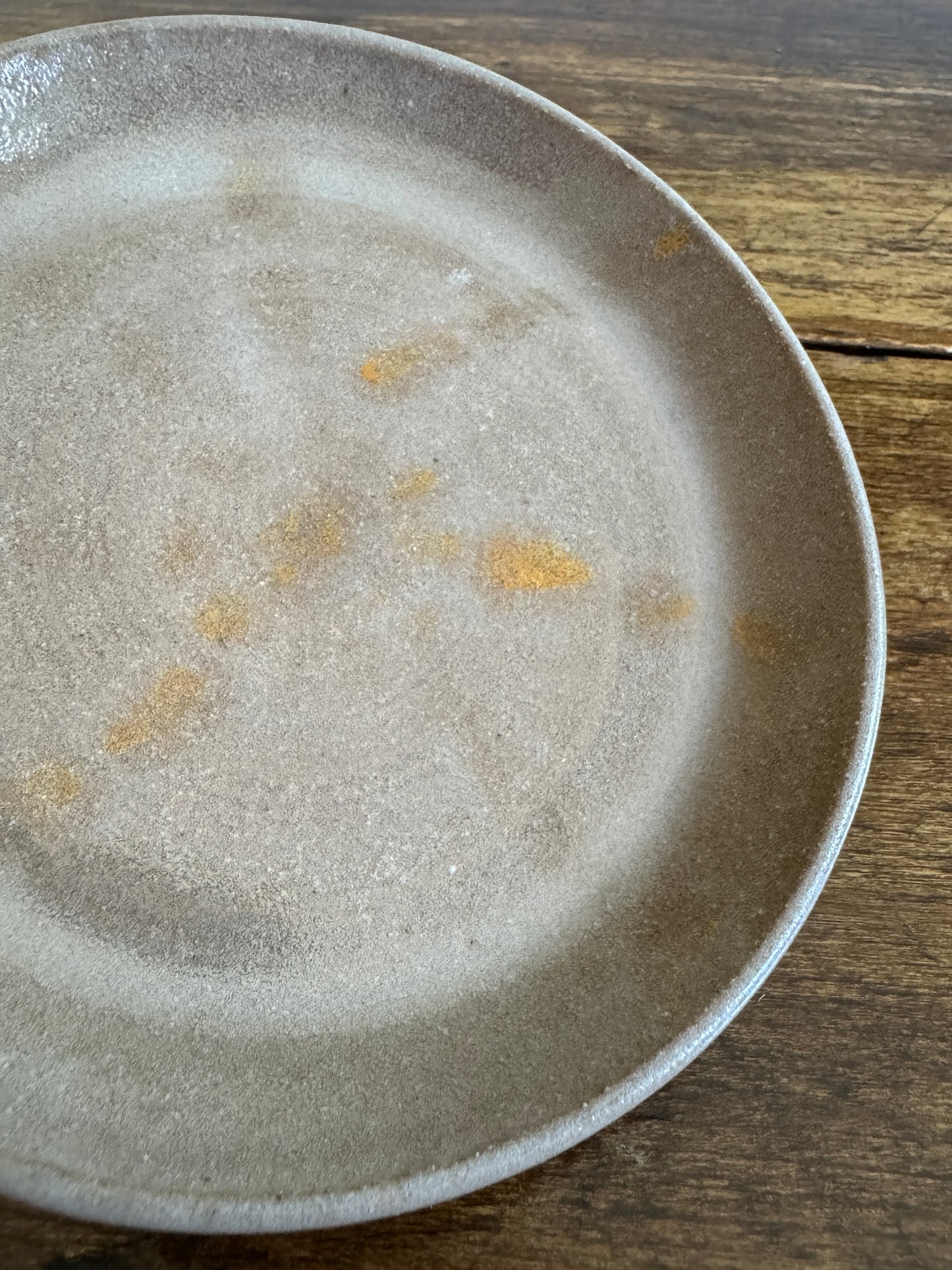 Small Brown and Orange Pottery Ring Dish