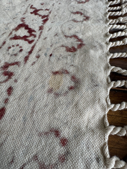 Printed Cloth Table Cover with Tassel Detailing Made in Iran