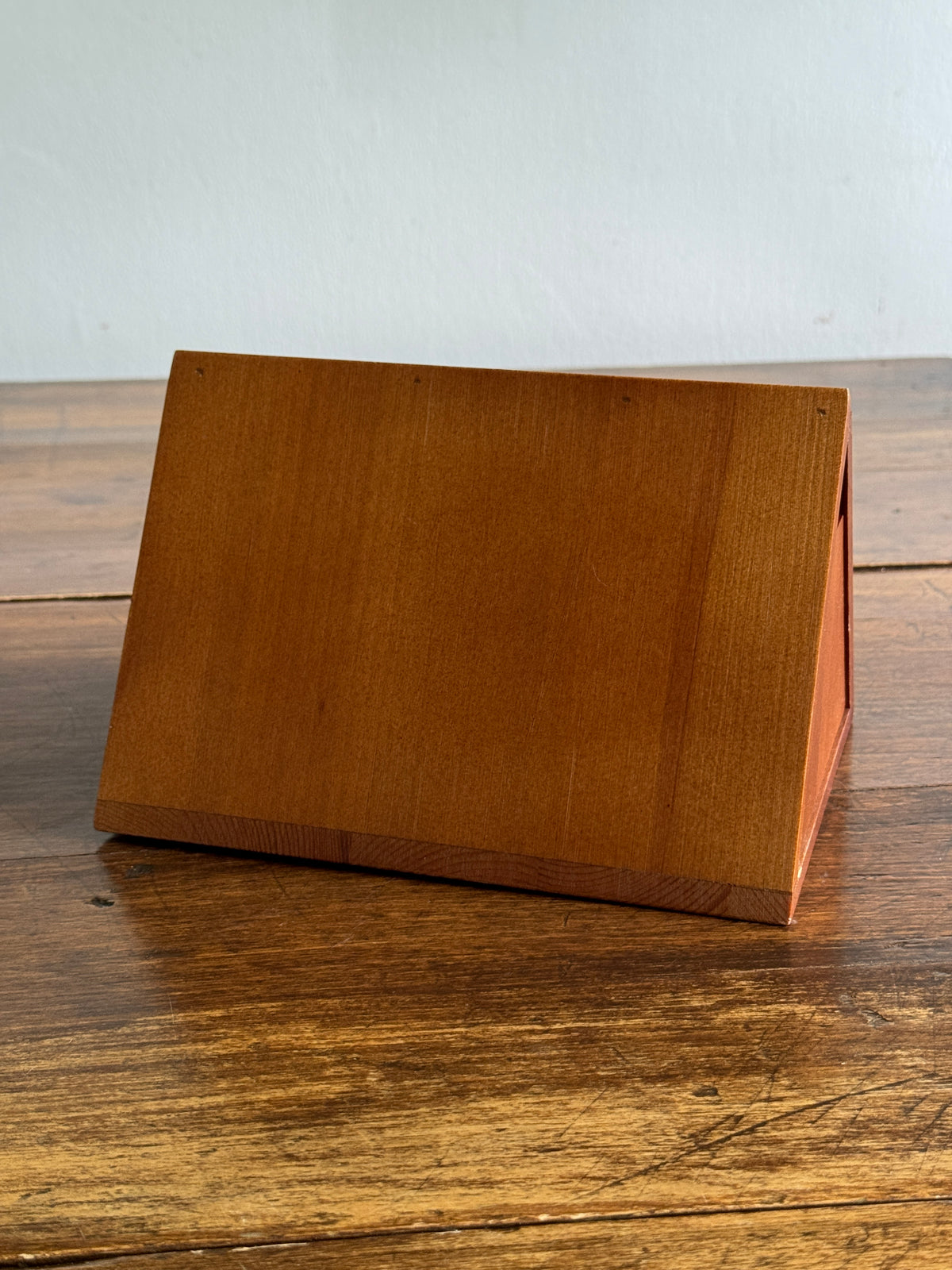 Unique Hand Crafted Triangle Wood Storage Box