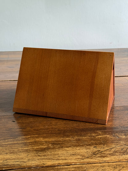 Unique Hand Crafted Triangle Wood Storage Box