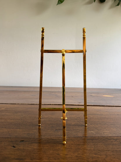 Brass Plated Art Stand - Folding Easel Photo Stand