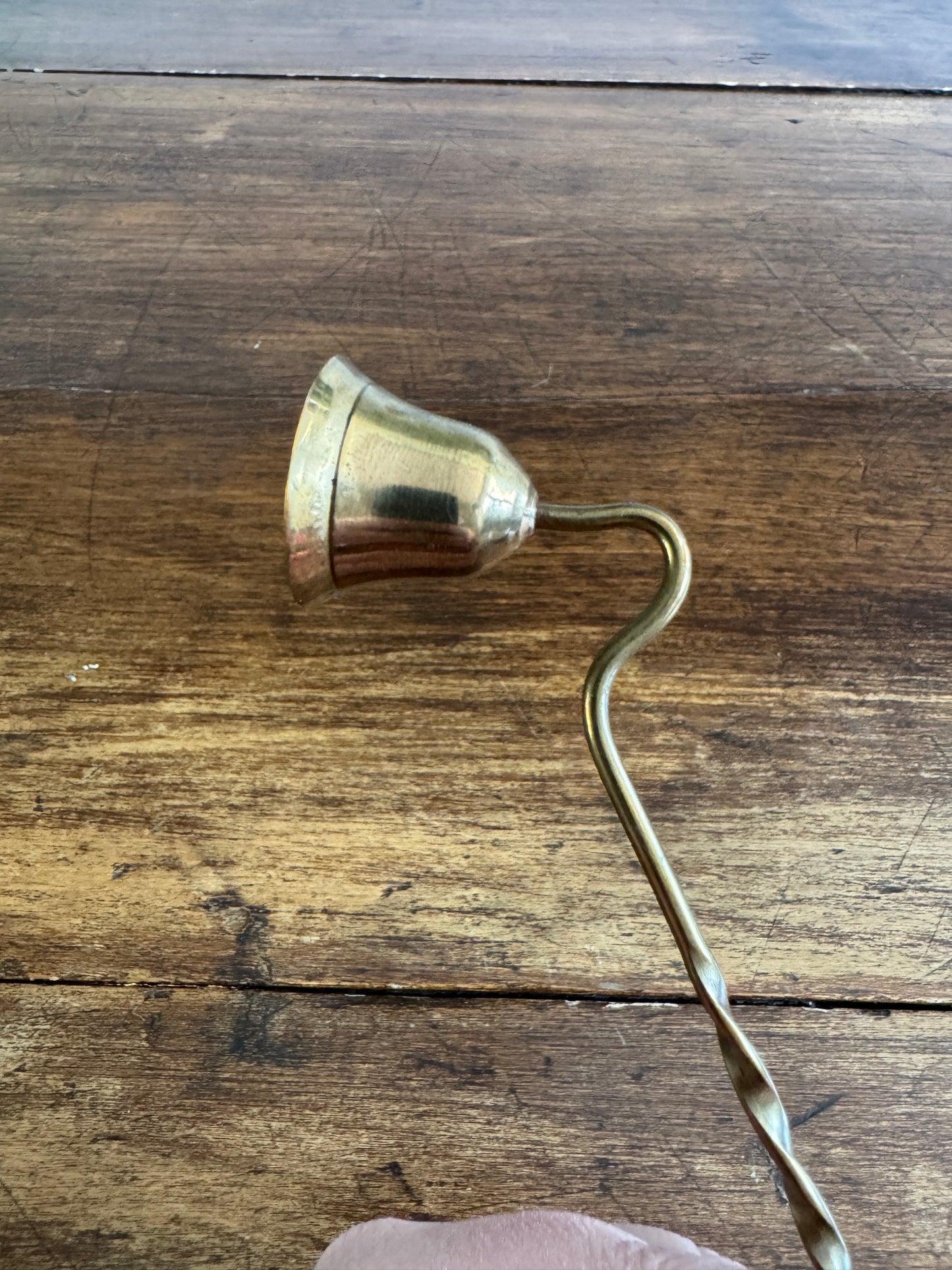 Miniature Brass Snuffer with Simple Twist Handle - B