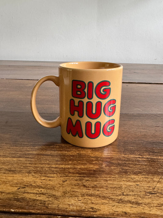 Vintage 80's FTD Ceramic Big Hug Mug - FTD Collectible Prop Mug - Big Hug Bouquet Mug - Made in Thailand