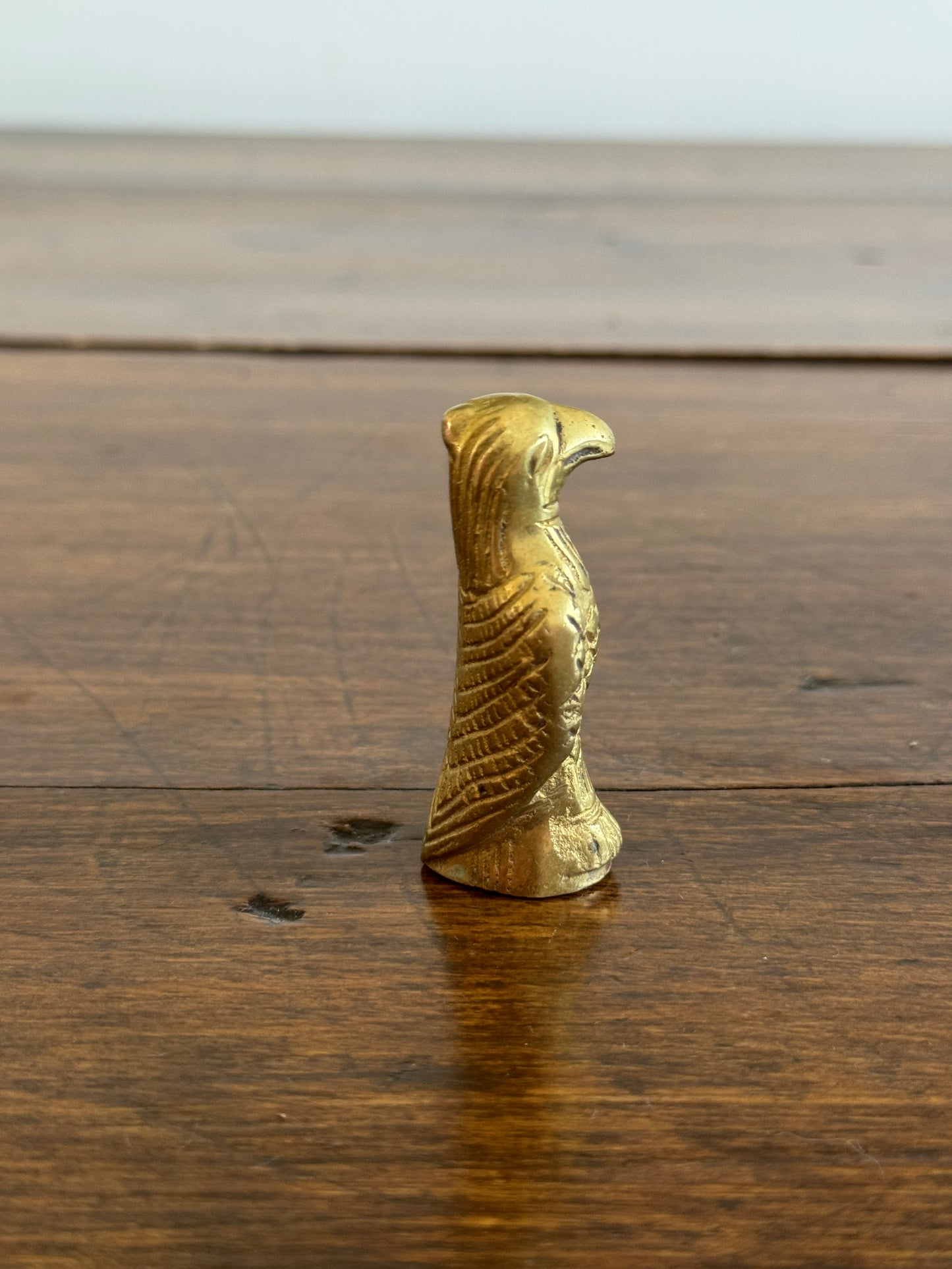 Miniature Vintage Brass Eagle Bird Figurine
