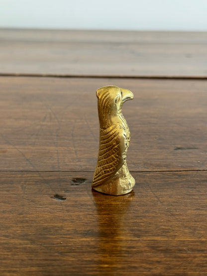 Miniature Vintage Brass Eagle Bird Figurine