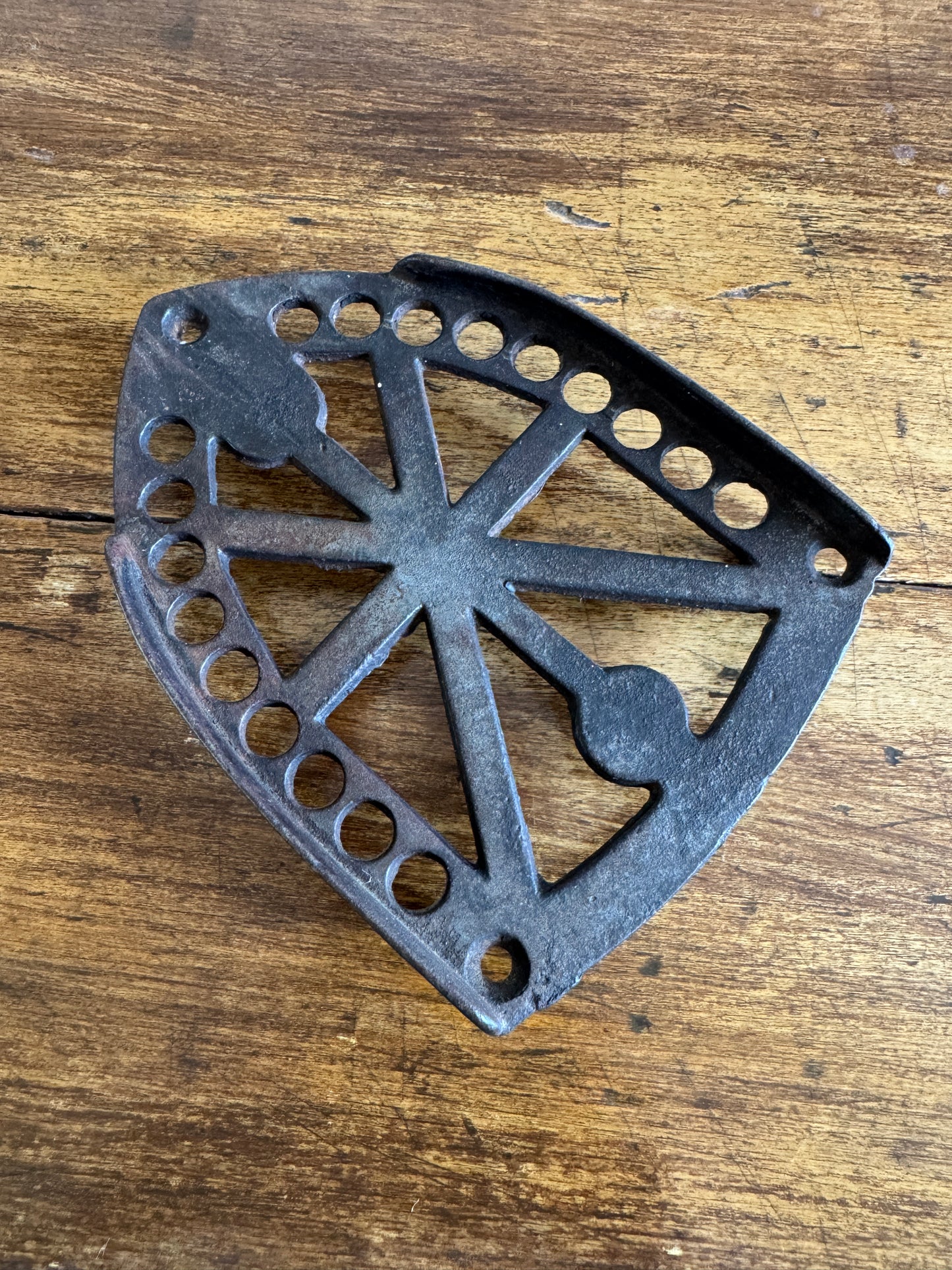 Vintage Sad Iron Trivet Stand - Cast Iron Shaped Holder