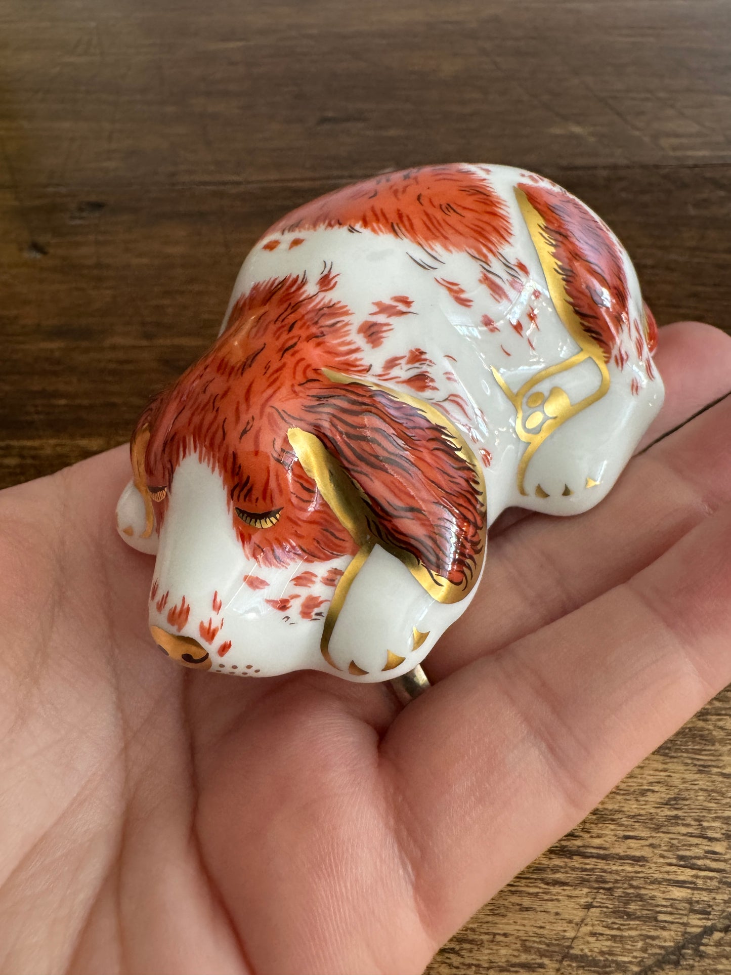 Vintage Royal Crown Derby Puppy Figurine – 2000 Porcelain Collectors Guild - Made in England