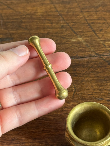 Miniature Brass Mortar and Pestle