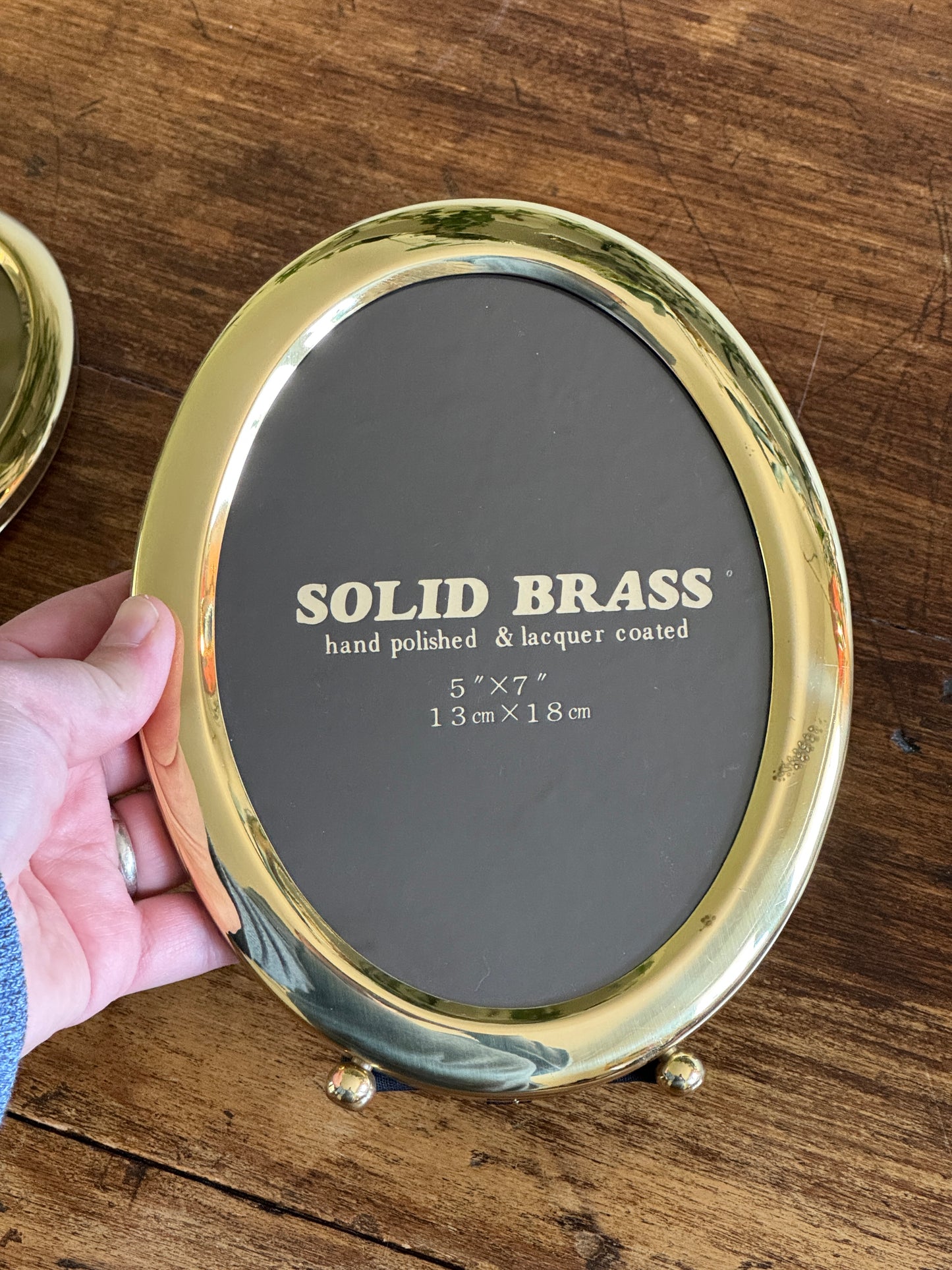 Mixed Lot of Brass Oval Photo Frames - Includes 3