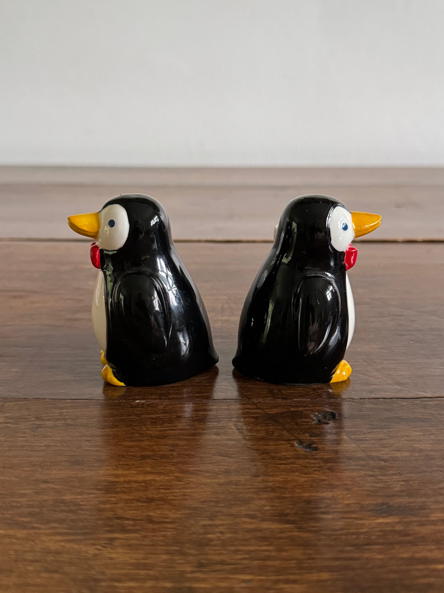 Pick One: Cheeky Holiday Penguin Candle Holders, Pair or Single Style - Made in Korea