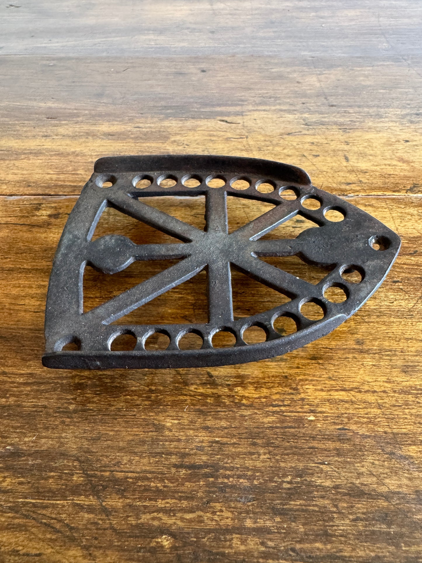 Vintage Sad Iron Trivet Stand - Cast Iron Shaped Holder