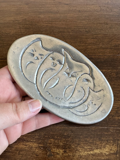 Vintage Aluminium Hoselton Owl Tray