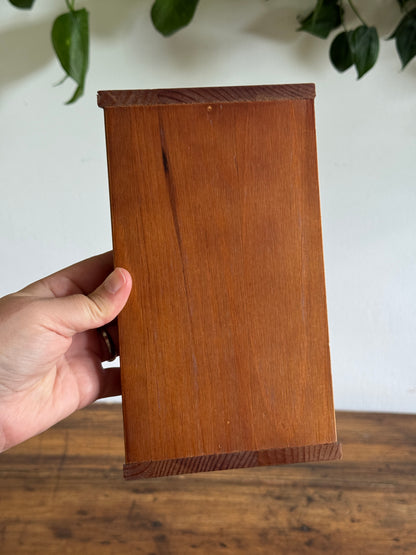 Unique Hand Crafted Triangle Wood Storage Box
