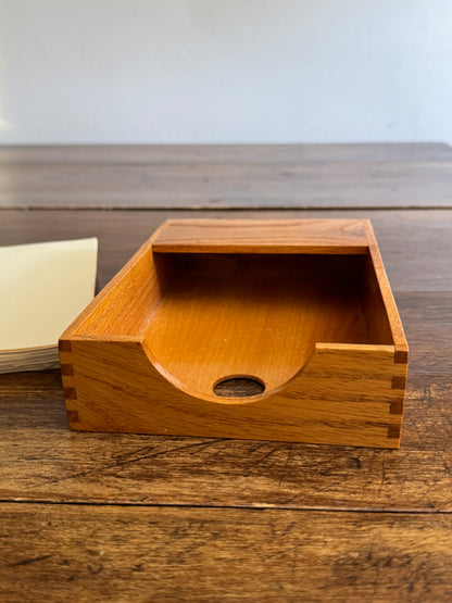 Small Wood Note Tray with Papers from Murray Hall
