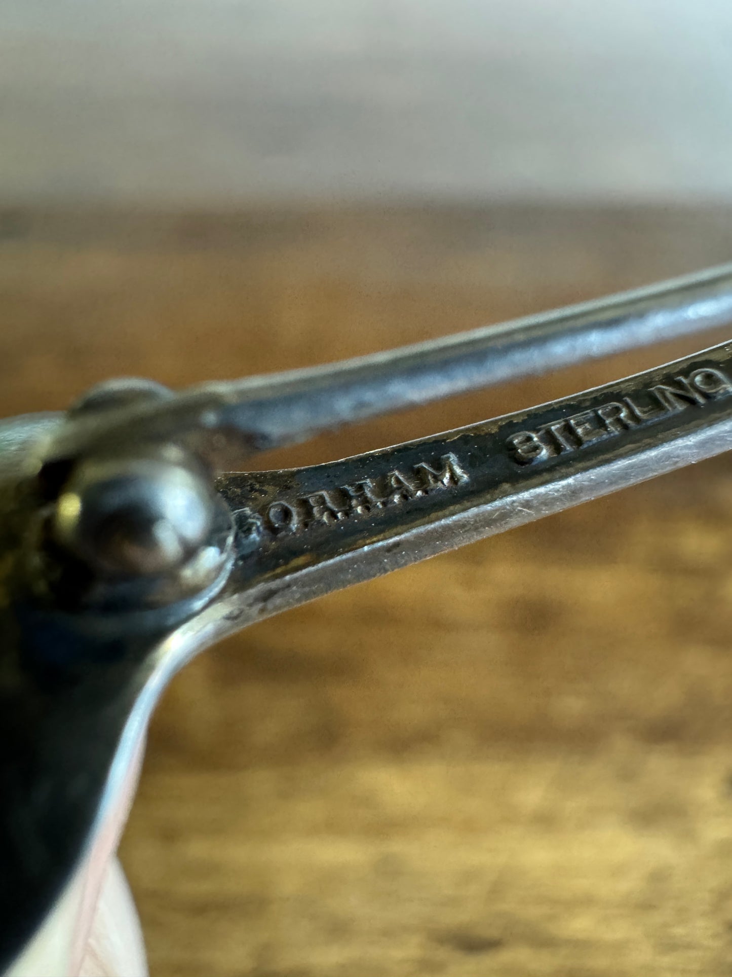 Miniature Gorham Sterling Silver Spoon Pin Brooch with Engraving