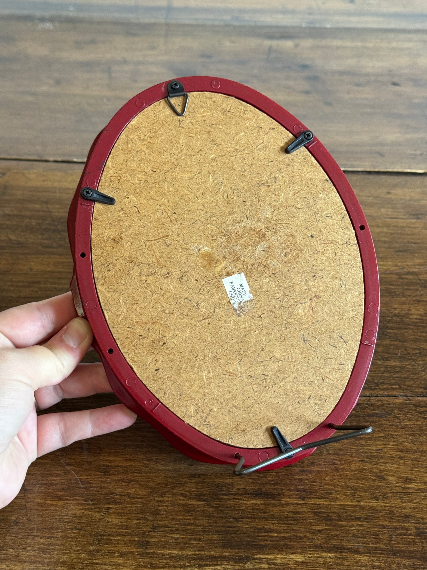 Vintage Plastic Red Frame with Ornate Detailing - Made in China