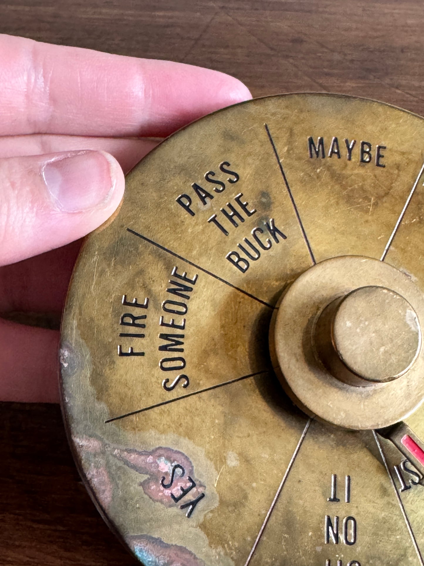 Vintage Brass Spinning Decision Picker