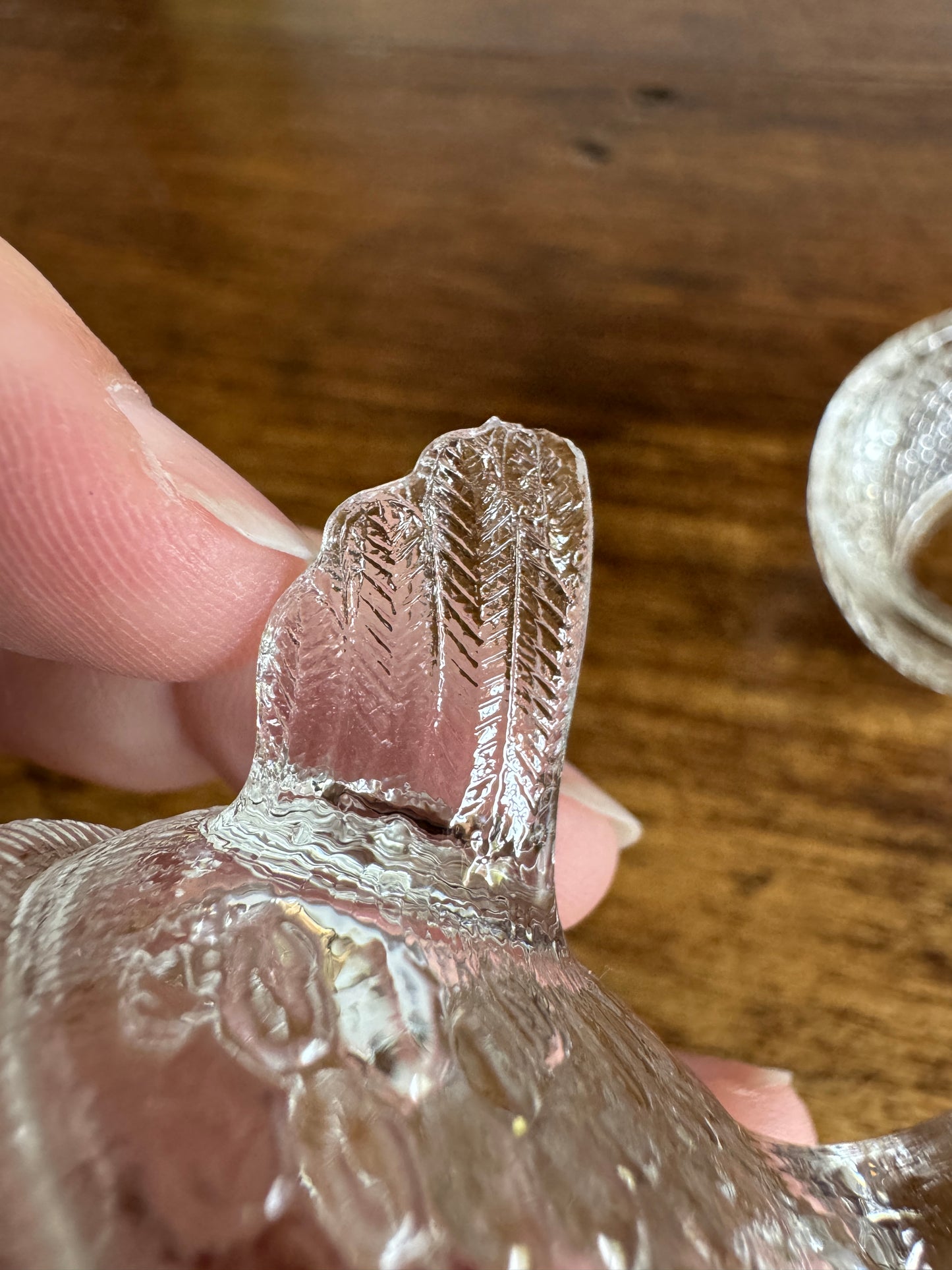 Mini Clear Glass Hen on Nest Salt Cellars - Lot of Four (Read)