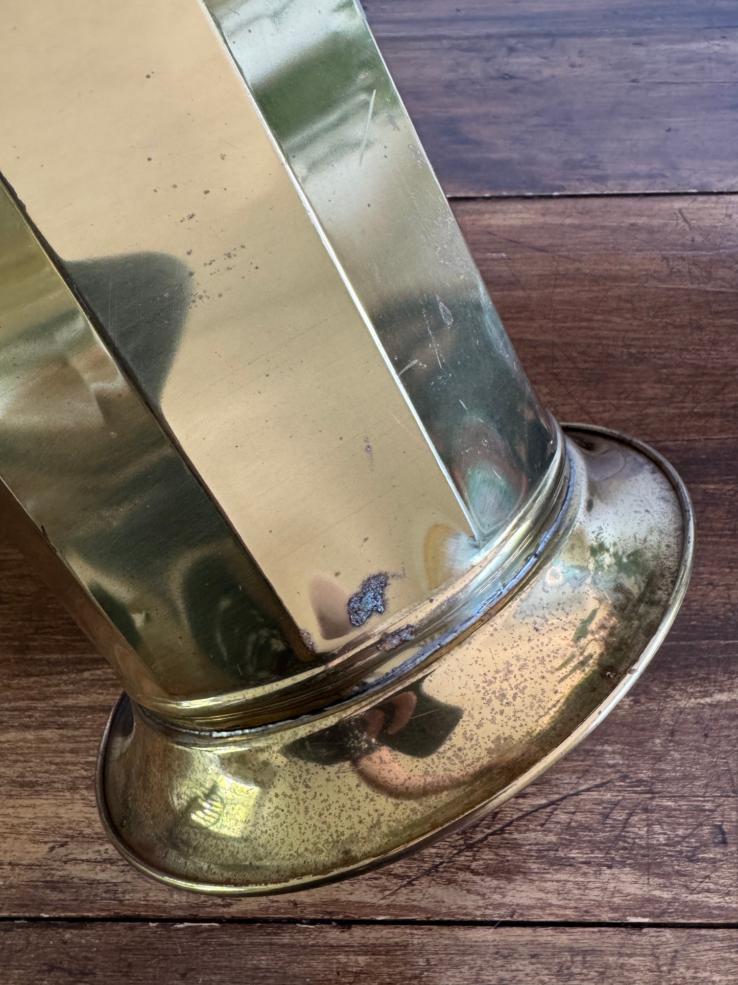 Vintage Lightweight Brass Umbrella Holder - Lombard England