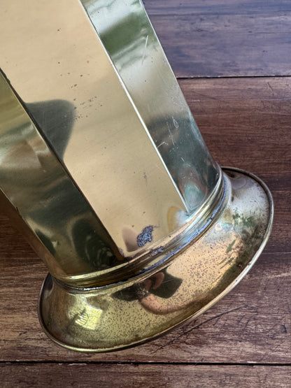 Vintage Lightweight Brass Umbrella Holder - Lombard England