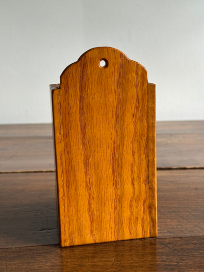 Vintage Small Wood Match Stick Holder - Wall Mounted or Table Top