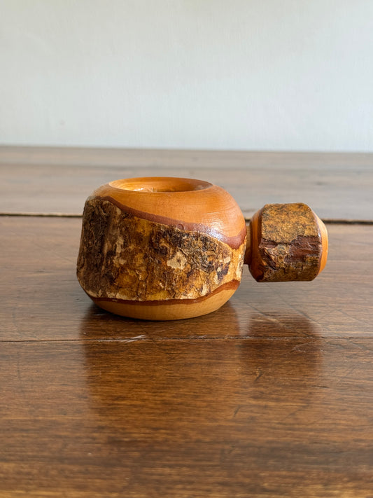 Wood Screw Style Nut Cracker with Live Edge Wood