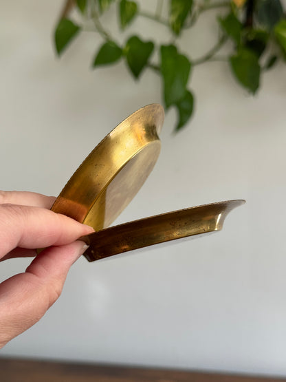 Pair of Mini Brass Dishes - Simple Brass Ring Dish Pair of Two