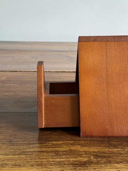 Unique Hand Crafted Triangle Wood Storage Box
