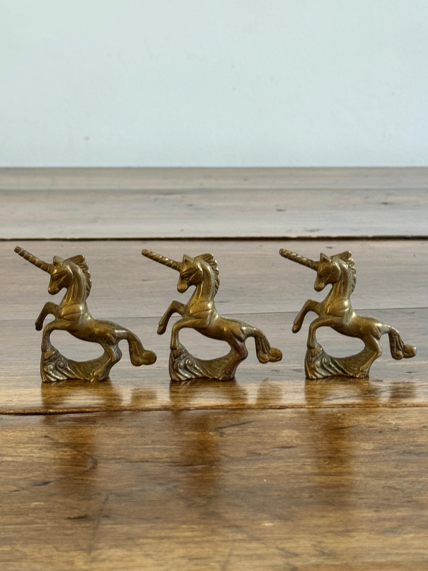 SINGLE Vintage Brass Unicorn Small Figurines
