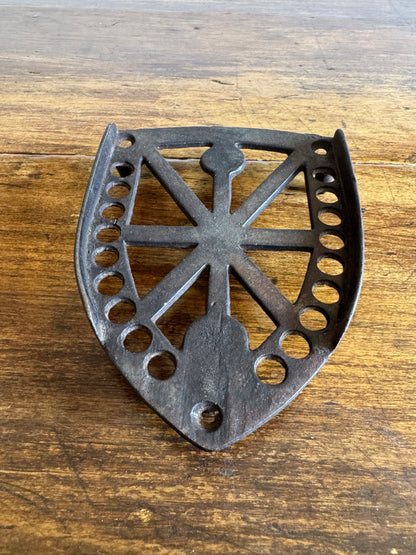 Vintage Sad Iron Trivet Stand - Cast Iron Shaped Holder