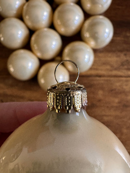 Vintage Pale Pink Glass Christmas Ornaments