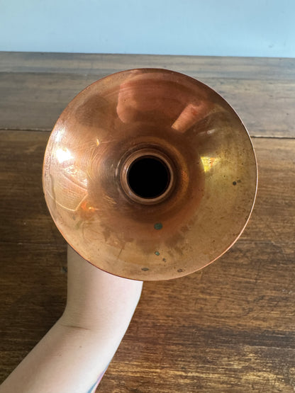 Vintage Fluted Copper Vase - Copper Flower Vase