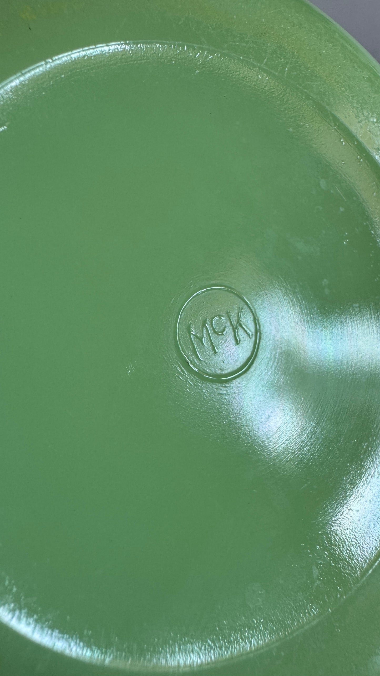 Vintage Jadeite Green Glass Dish by McKee - Glows