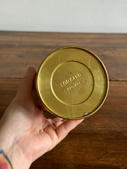 Vintage Brass Long Match Holder - Lombard England