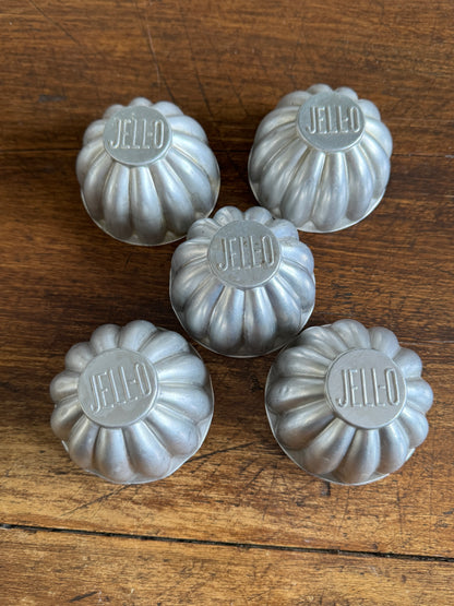 Set of Five Vintage Jello Branded Dessert Kitchen Molds
