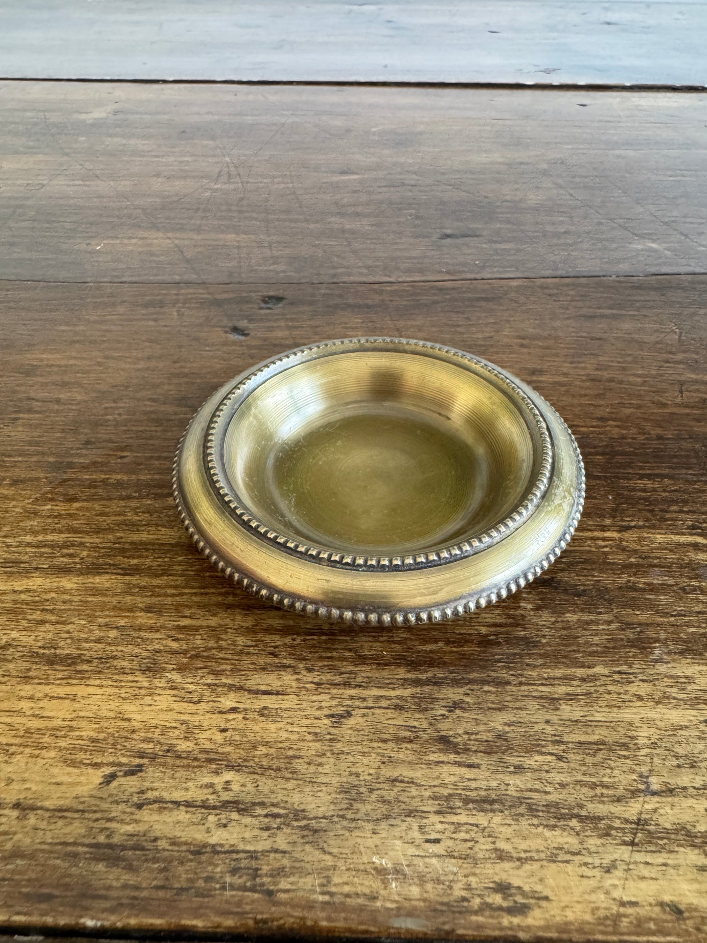 Vintage Small Brass Ring Tray - Small Brass Dish