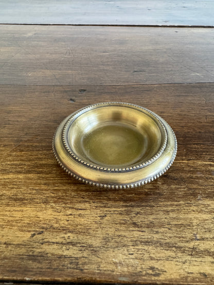 Vintage Small Brass Ring Tray - Small Brass Dish