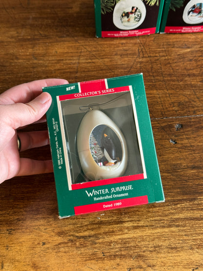PICK ONE Penguin Ornament by Hallmark Collector's Series 1989, 1990, 1991 or 1992