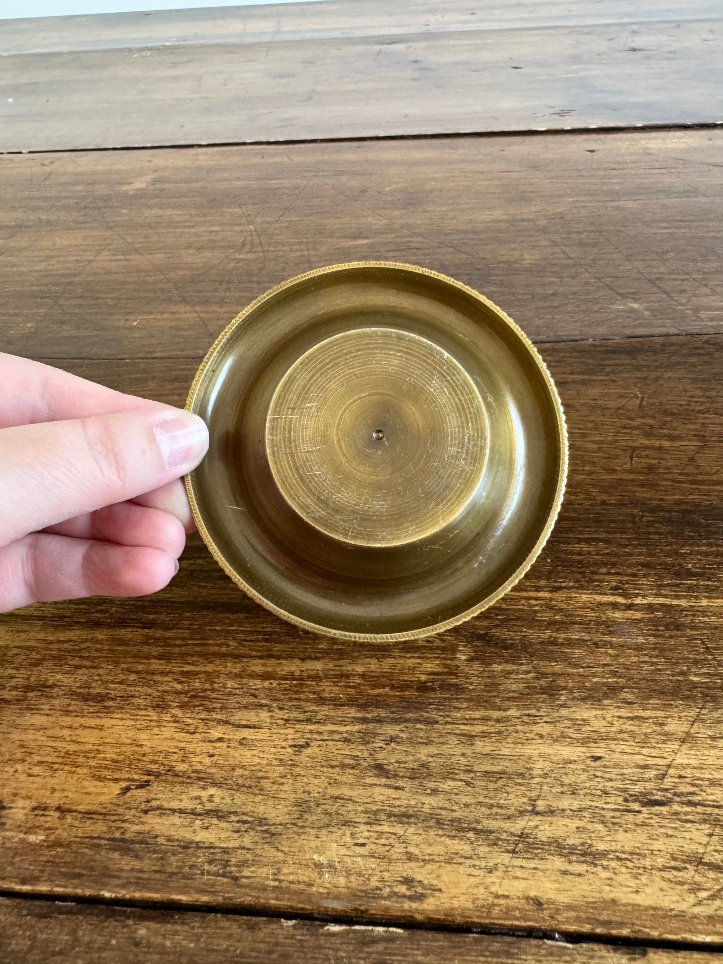 Vintage Small Brass Ring Tray - Small Brass Dish
