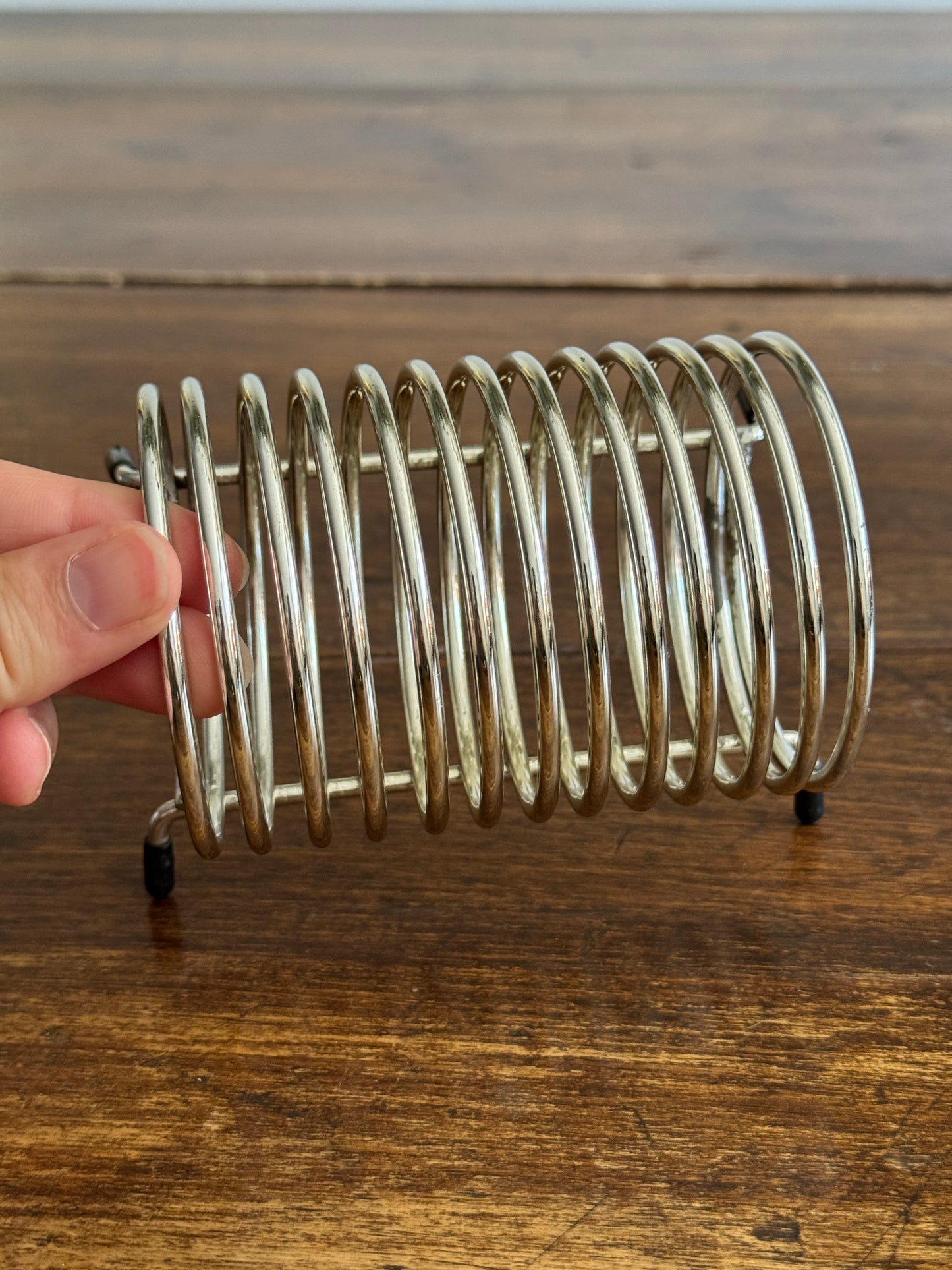Vintage Coil Letter Holder with Rubber Feet