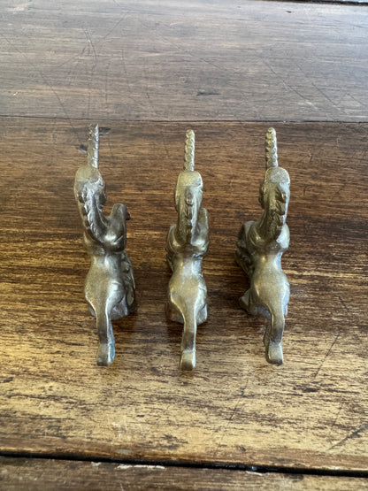 SINGLE Vintage Brass Unicorn Small Figurines