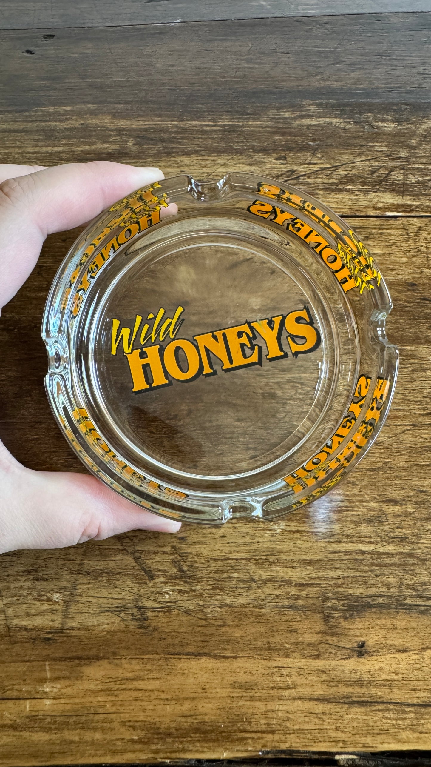Wild Honeys Glass Ashtray