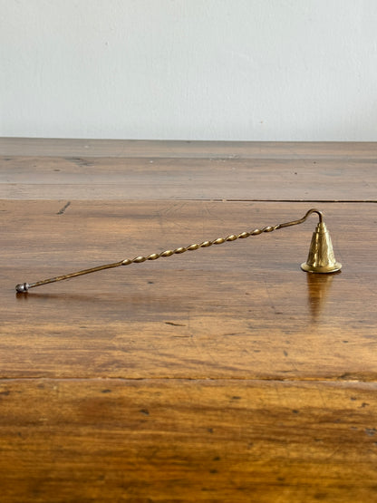 PICK ONE Vintage Brass Candle Snuffer - Etched Bell or Smooth Bell