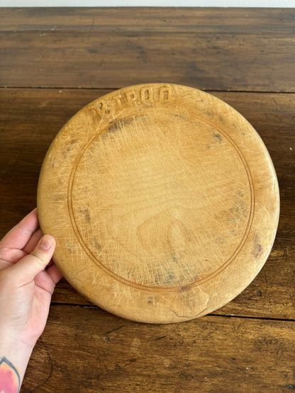 Vintage English Wood Bread Board - Wooden Cutting Board