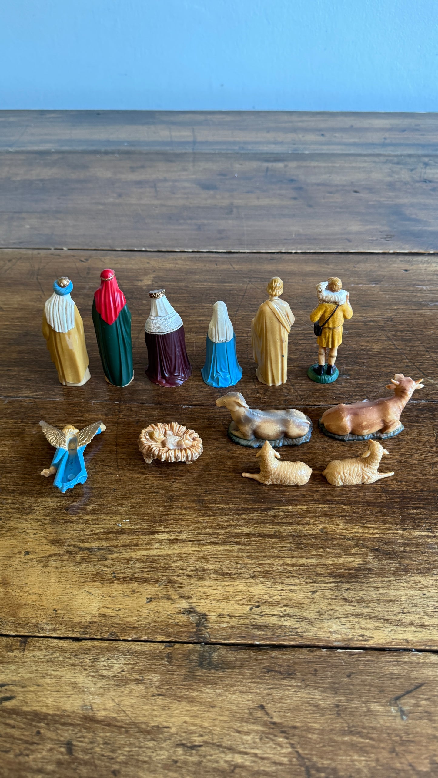 Vintage Plastic Nativity Set - Made in Hong Kong
