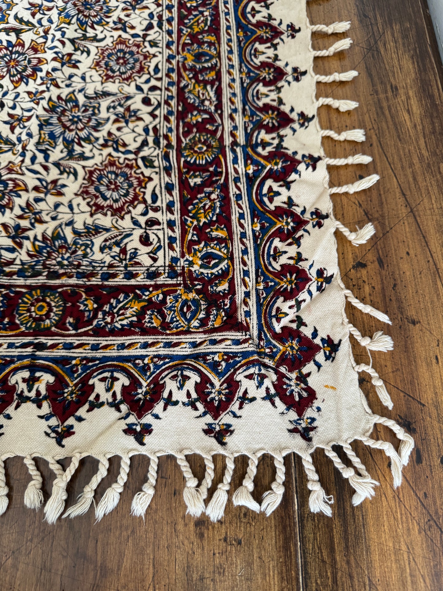 Printed Cloth Table Cover with Tassel Detailing Made in Iran