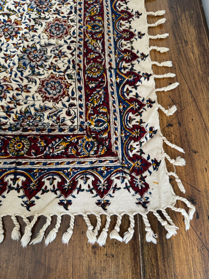 Printed Cloth Table Cover with Tassel Detailing Made in Iran