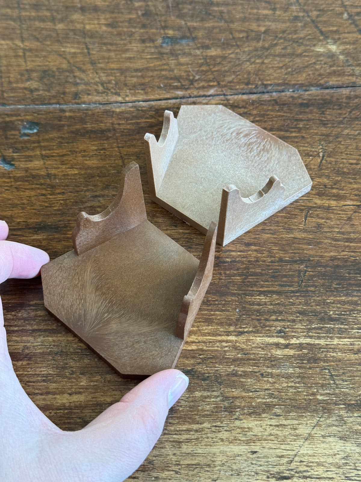 Brown Plastic Stands for Teacup Sets or Mini Collections