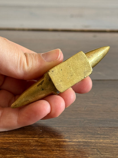 Miniature Brass Anvil Paperweight Figurine